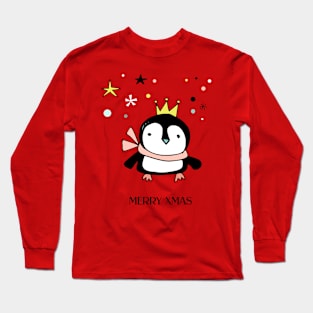 Xmas Doodle - Penguin Long Sleeve T-Shirt